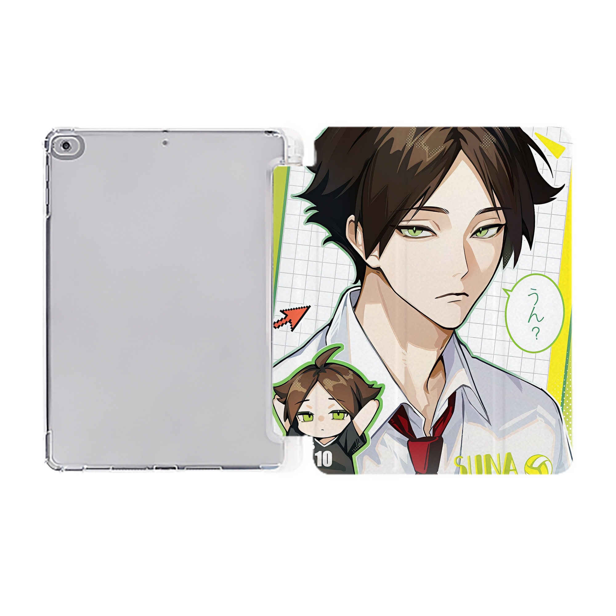 （画像用） ハイキュー!! Haikyu!! IPad ケース ペン収納付き 三つ折りスタンド PUレザー×シリコン 対応機種9.5/10.5/10.9インチ